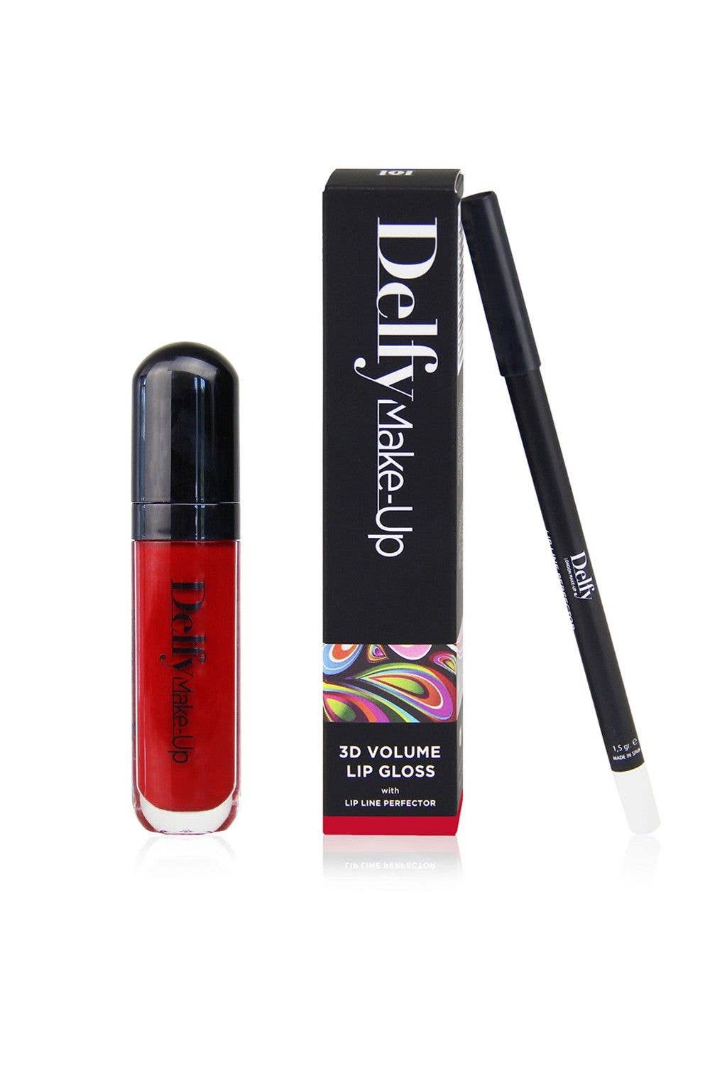 Delfy 3D Volume Lip Gloss with Lip Line Perfector