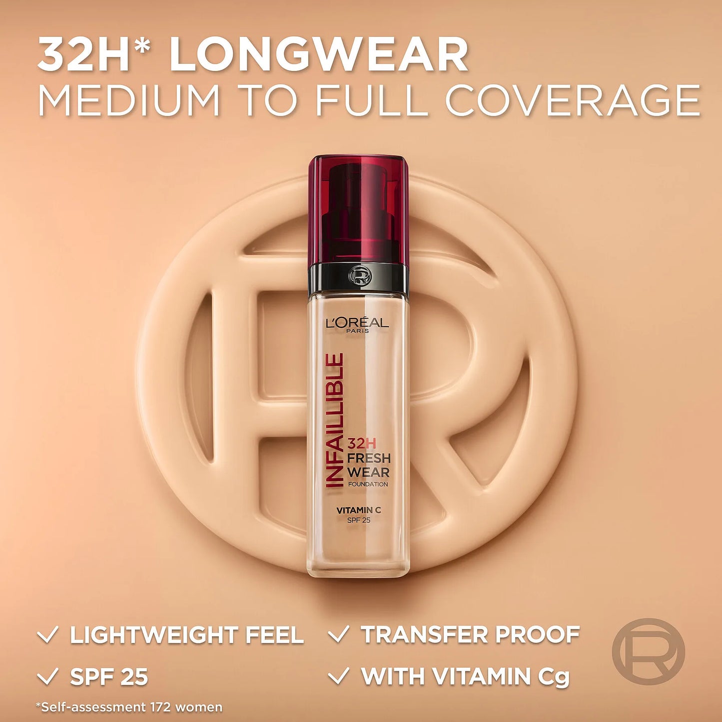 L'Oréal Paris Infaillible 24h Fresh Wear Foundation (15 Porcelain) – 30 ml