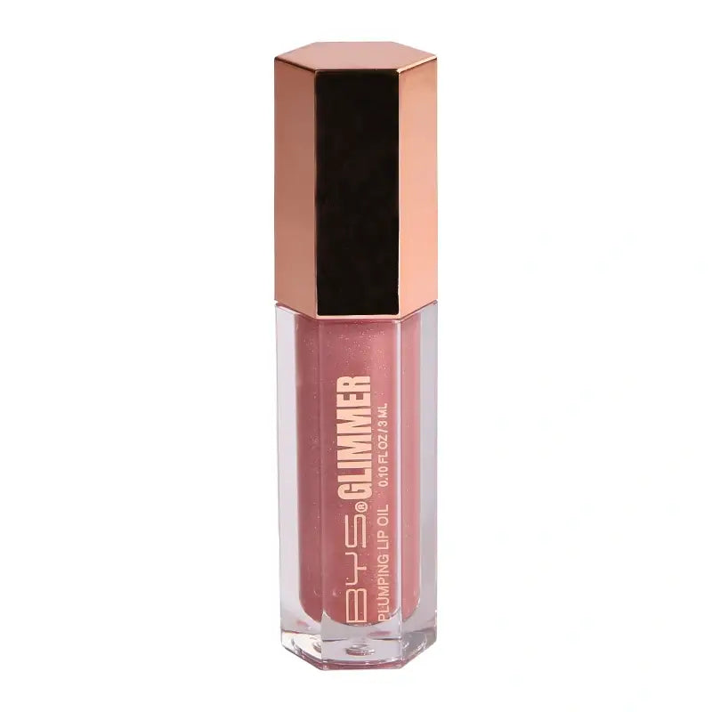 BYS Läppolja Glimmer Plumpande Rosglitter