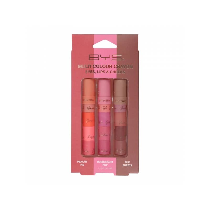 BYS 4-in-1 Multicolored Crayon Set, 3-pack
