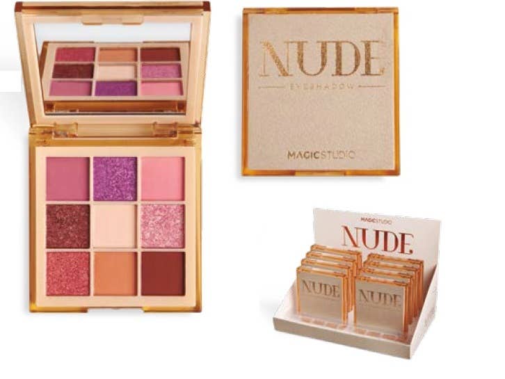 Magic Studio Palett med 9 ögonskuggor Very Nude