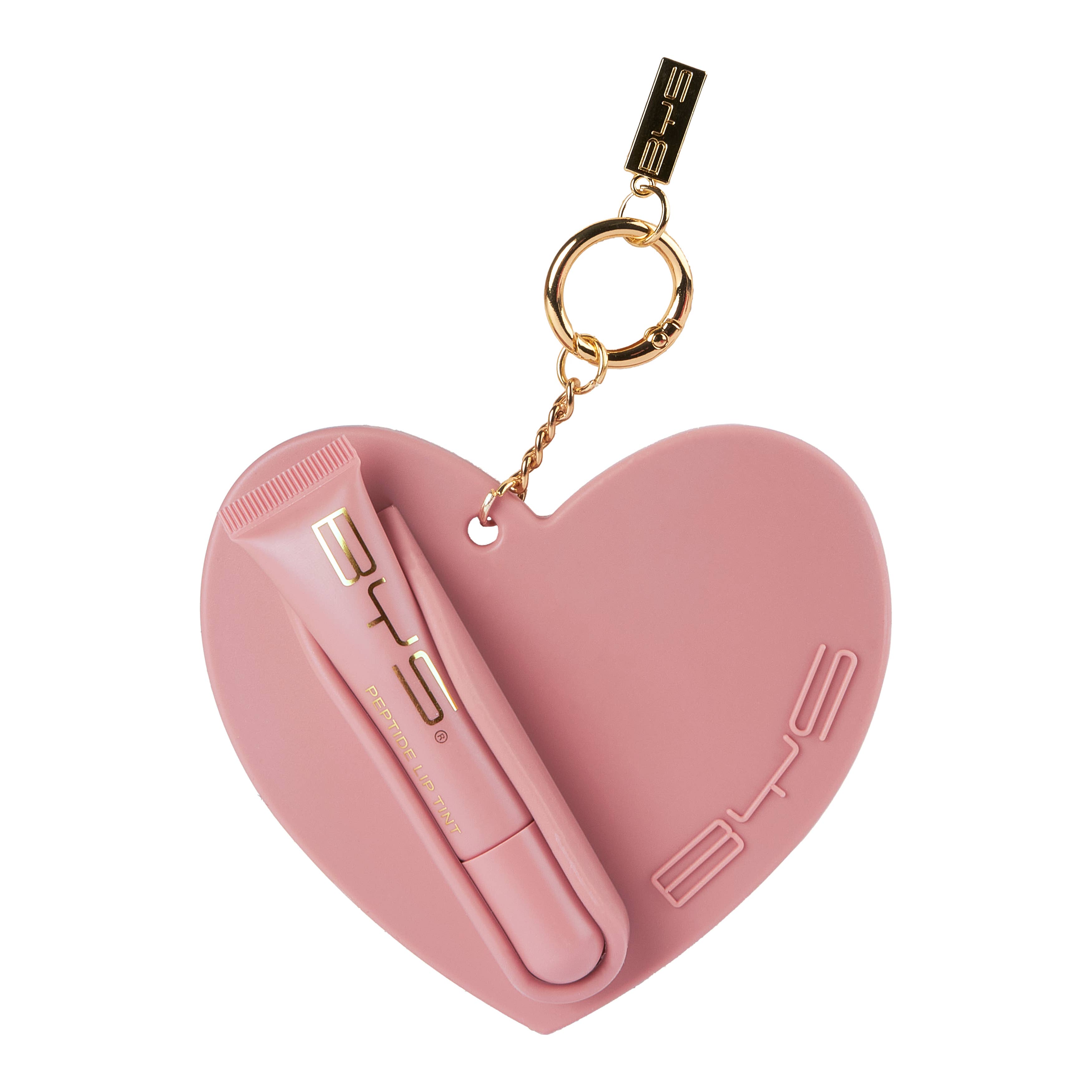 BYS Peptide Lip Tint with Heart Charm and Pink Ribbon