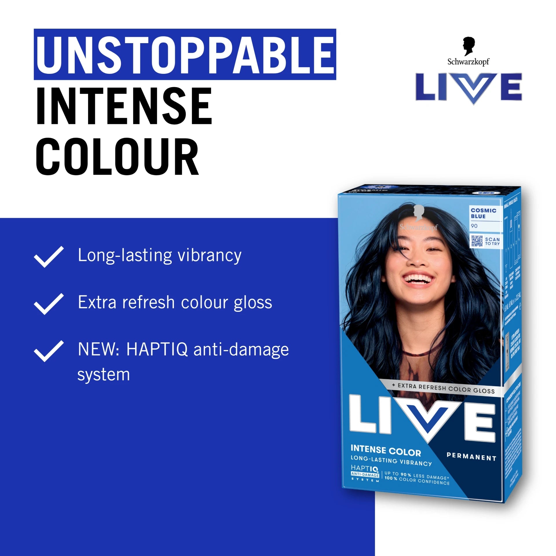 Schwarzkopf LIVE Intense Color 90 Cosmic Blue