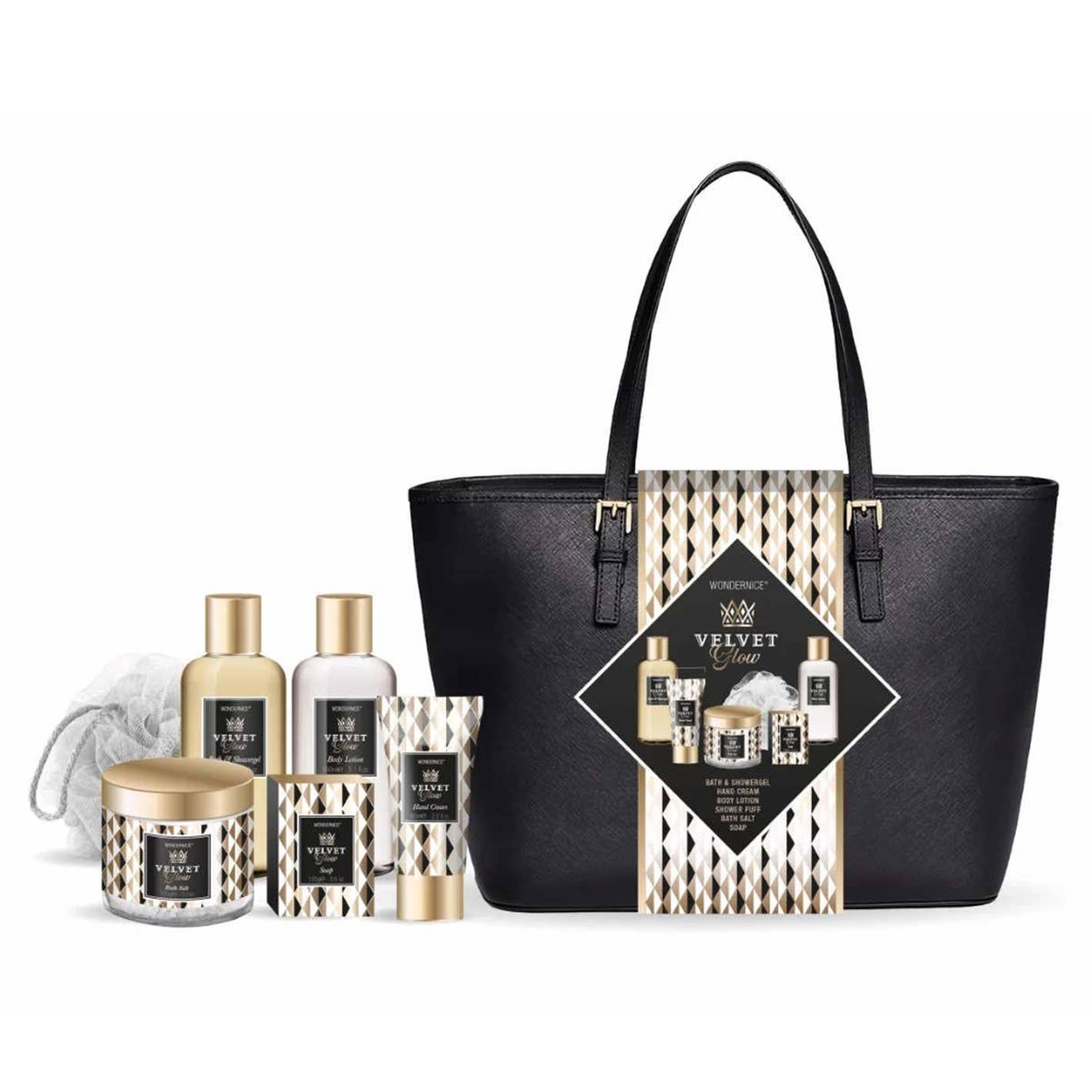 Wondernice® Velvet Glow Presentset med Axelväska (6 delar)