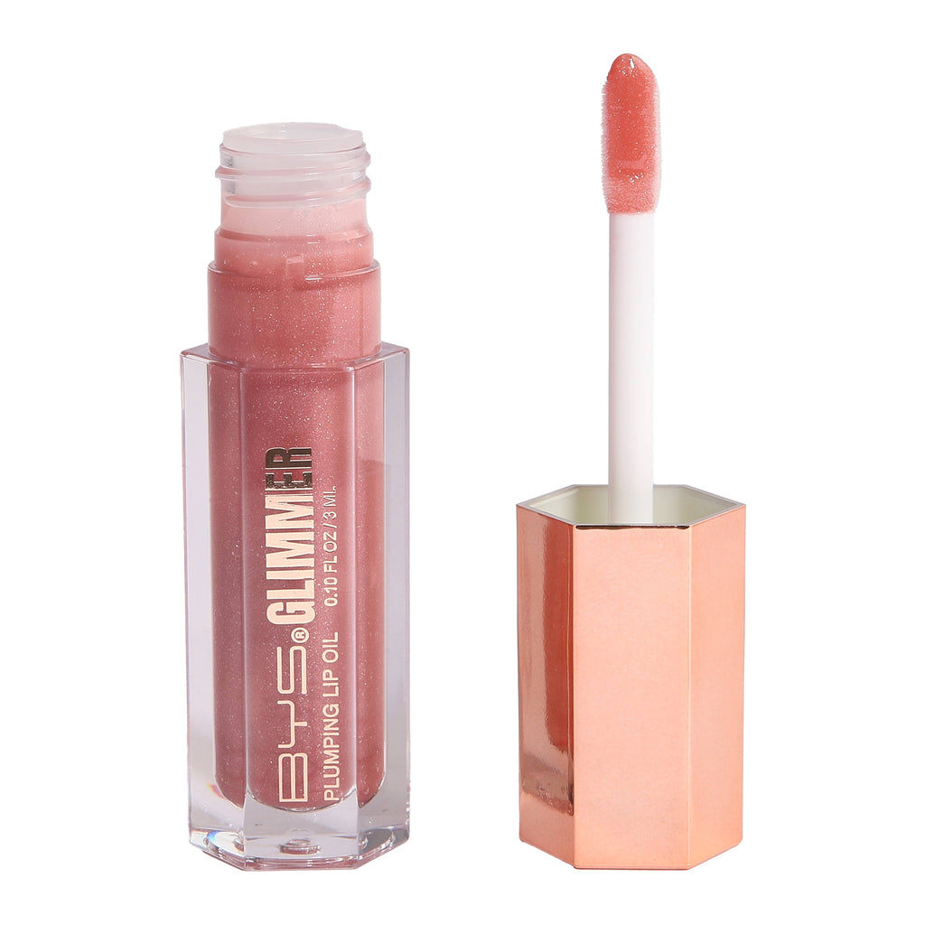 BYS Läppolja Glimmer Plumpande Rosglitter