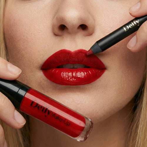 Delfy 3D Volume Lip Gloss with Lip Line Perfector